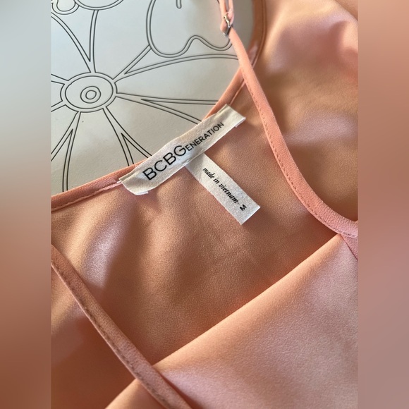 BCBGeneration Chiffon Peach Dress - Picture 3 of 6